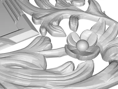 carved frame 3D model 46