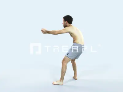 Flow 15C Beach Receiving Sports Man Low-poly 3D model