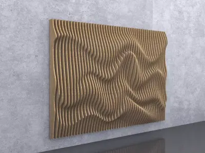 Parametric Wavy Panels 3D model