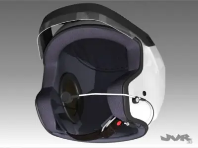 Rally Car Helmet 3D model