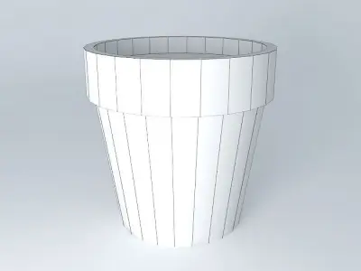Rounded pot with rim Free 3D model