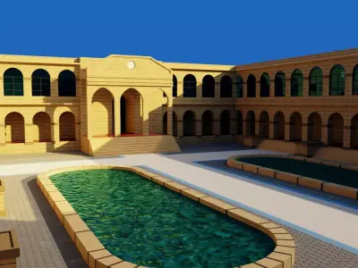 Game Environment - PBR - Game Ready Low-poly 3D model