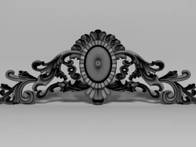 Carving ornate gold ornament  3D model