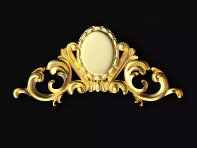 Central decor ornament for furniture 3D model 702