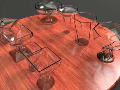 A set of 8 vases 3D model