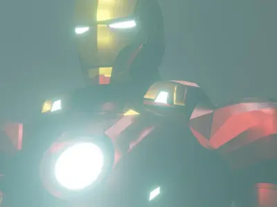 Avengers Iron Man Mark LXXXV suit 3D Model with Mjolnir 3D model