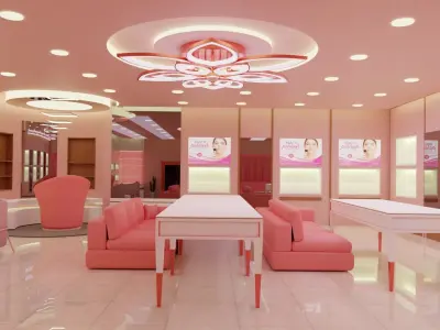 COSMETIC SHOP - LOW POLY - GAME-VR READY Low-poly 3D model
