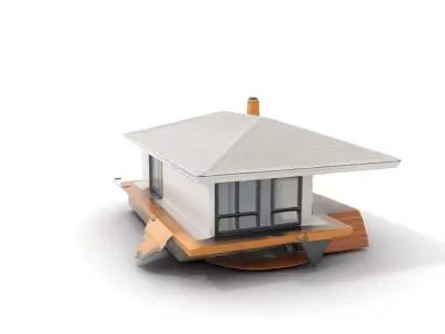 Modern Bungalow model pack Low-poly 3D model