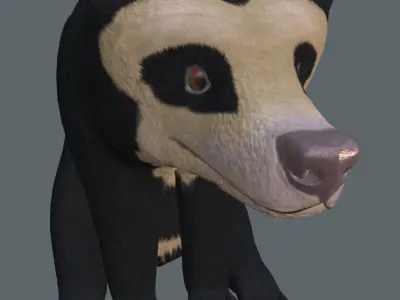 Spectacled Bear Game Ready Model Unreal Engine 3D model