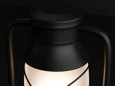 Black Lantern Free low-poly 3D model