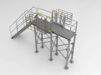 Folding Stairs from a tanker 2 3D print model