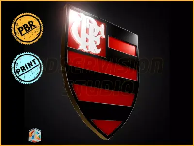 Clube De Regatas Do Flamengo logo - Cinematic - 3D print 3D model