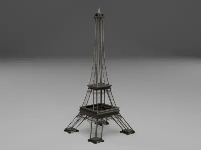 Low Poly Eiffel Tower Low-poly 3D model