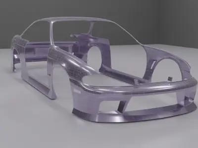 BodyKit for Nissan Silvia S14 Zenki D-Max Type I 1 Inspired Low-poly 3D model