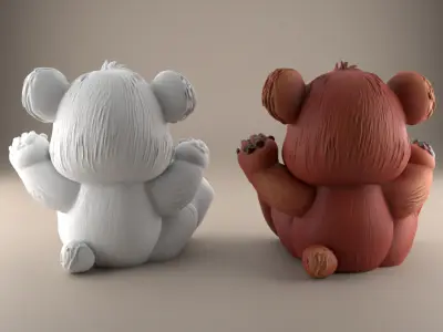 Cute Bear STL File - 3D Model for Decoration Gift 1 3D print model
