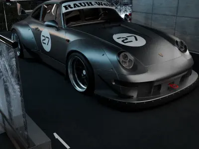 City Parking Space 3D Scene  3D Blender File 3D model