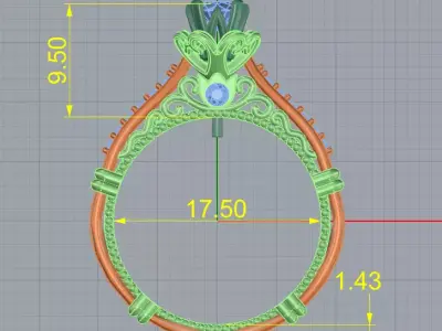 Verragio ring 3D print model