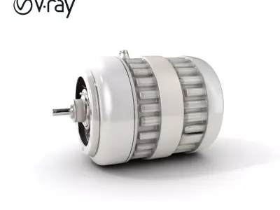 Advanced Electric Motor D Model Pack Low-poly 3D model