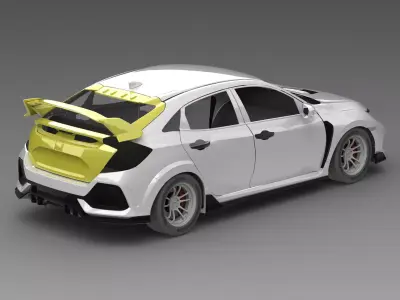 CIVIC TYPE R FK8 Rear Hatch Exterior Model - 3D Laser-Scanned 3D model