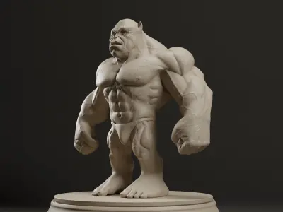 Bodybuilder Boss Dog  3D print model