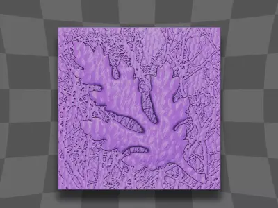 The final leaf decoration 3D print model