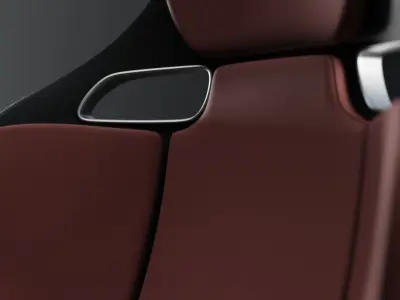 3D model Sport car seat with belt holes 3D model