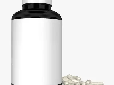 Medicine Container With Pills 3D model