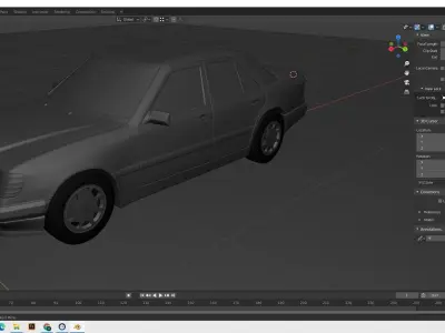 Mercedes car with name mkart 3D model