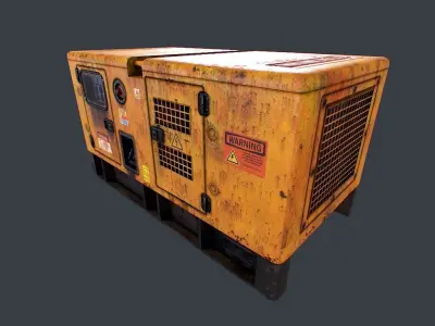 Diesel Generator Low-poly 3D model