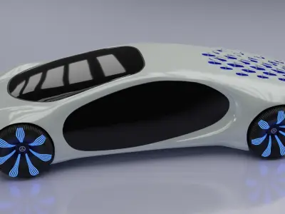 Mercedes Benz vision AVTR Low-poly 3D model