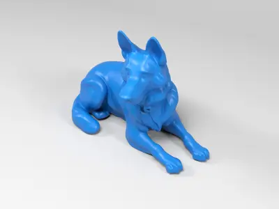 German shepherd dog 3D print model