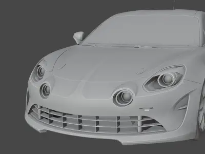 Alpine 110-GT SPOR CAR Low-poly 3D model