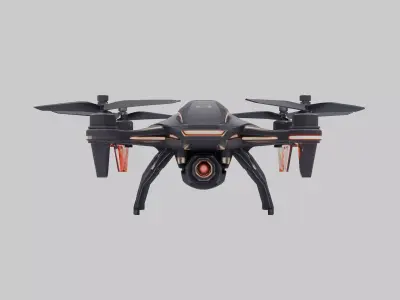 Futuristic Quadcopter Drone Low-poly 3D model