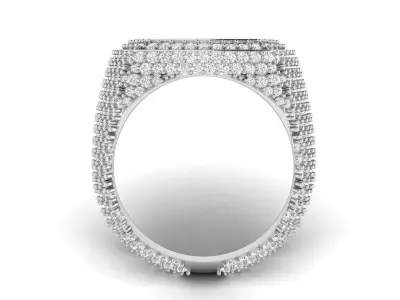 Cushion Shape Champions Diamond Ring  3D print model