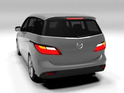MAZDA 5 LOWPOLY car Low-poly 3D model