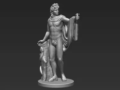Apollo Greek Statue 3D print model