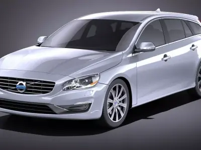 Volvo V60 2014 VRAY 3D model