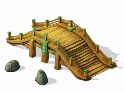 Game City - Main Road - Bridge 01 3D model