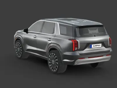 Hyundai Palisade 2023 Low-poly 3D model