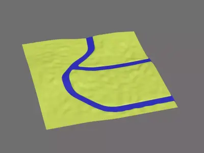 Landscape strade Free 3D model