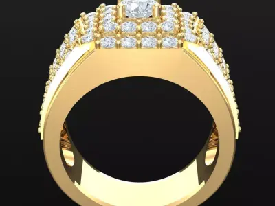 Luxury Men Rings Designs 4MR046 3D print model