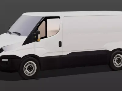 Van Animated 3D Model  Low-poly 3D model