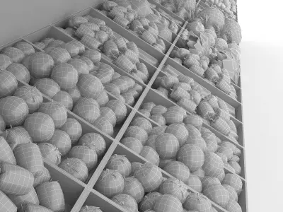 3D model greengrocer department fruit and vegetable Low-poly 3D model