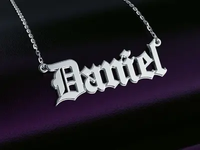 Name necklace Daniel 3D print model