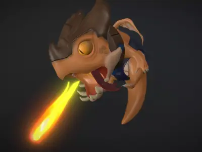 Little Dragon Low-poly 3D model