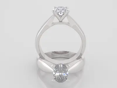 Oval 0-75-CT Quarter Round Profile Shank Width 3-30mm 3D print model