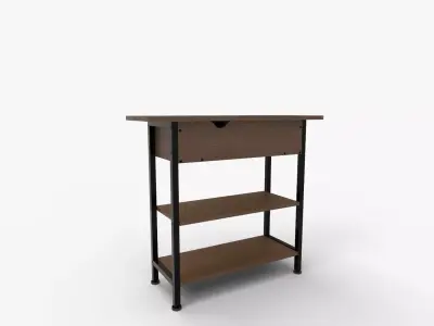 End Table with Charging Station 3D model