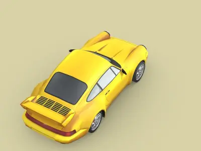 Porsche 911 Carrera RS Low-poly 3D model