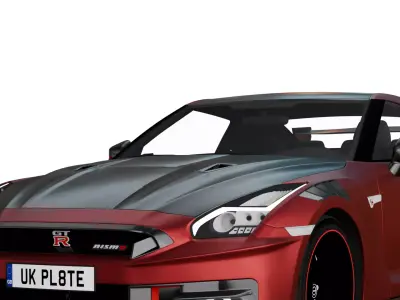 Nissan GT-R 2024 Low-poly 3D model