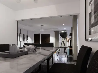 LIVING ROOM SPACE 3D model